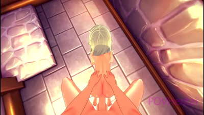 (ໃສ່ກັບດັກ) Elvish maid ຊ່ວຍໃຫ້ທ່ານລ້າງຫນ້າຂອງທ່ານ.